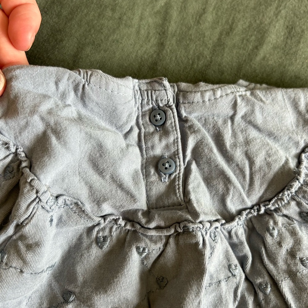 Light Blue Ruffled Top - Picture 2 of 4